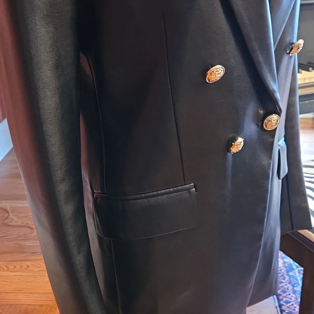 Zara Faux Leather Jacket - Picture 3 of 10